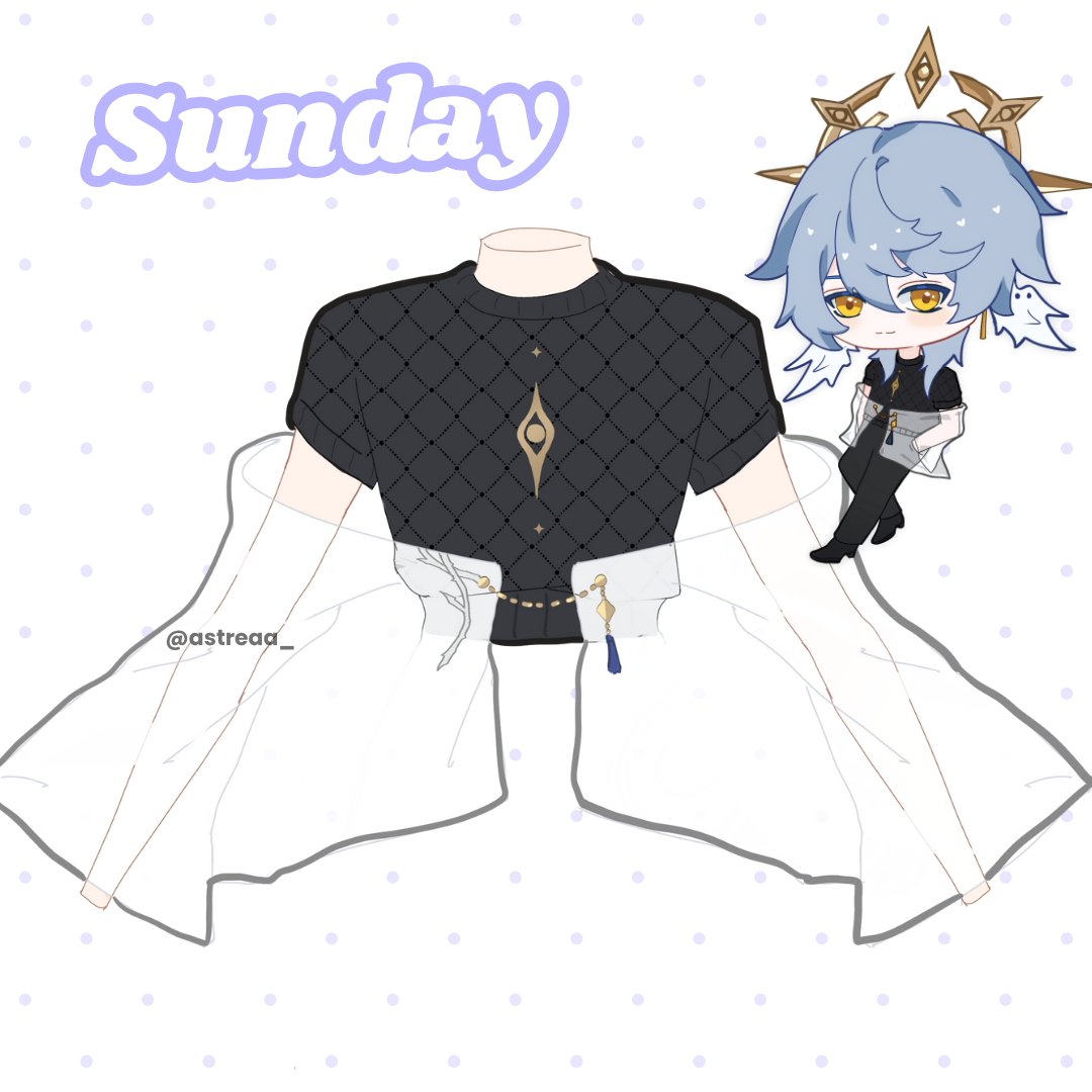Honkai Star Rail - Sunday shirt & outer piece