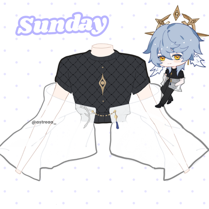 Honkai Star Rail - Sunday shirt & outer piece