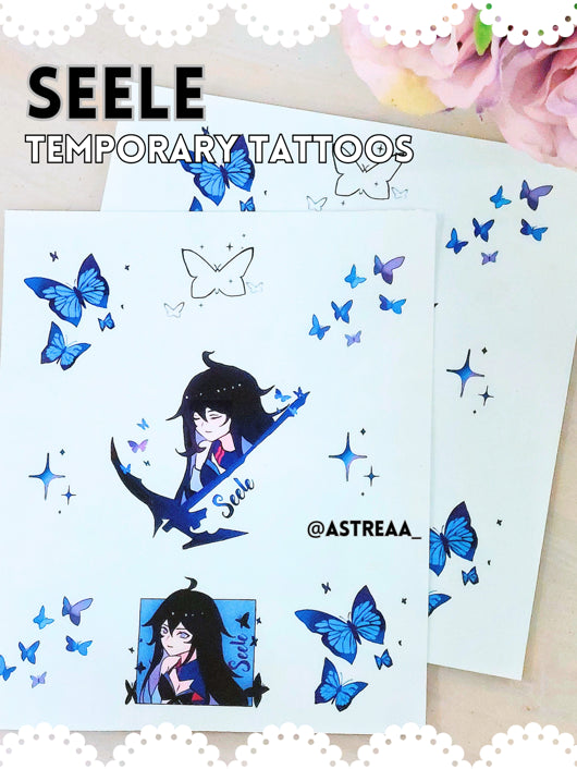 Honkai Star Rail Seele Temporary Tattoos Set