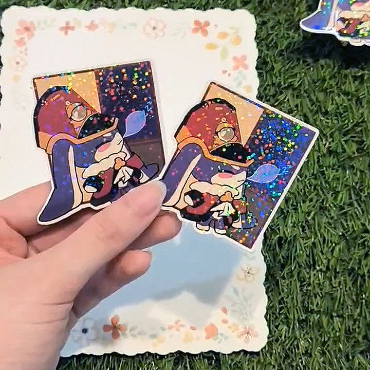 Honkai Star Rail Pom pom glitter sticker