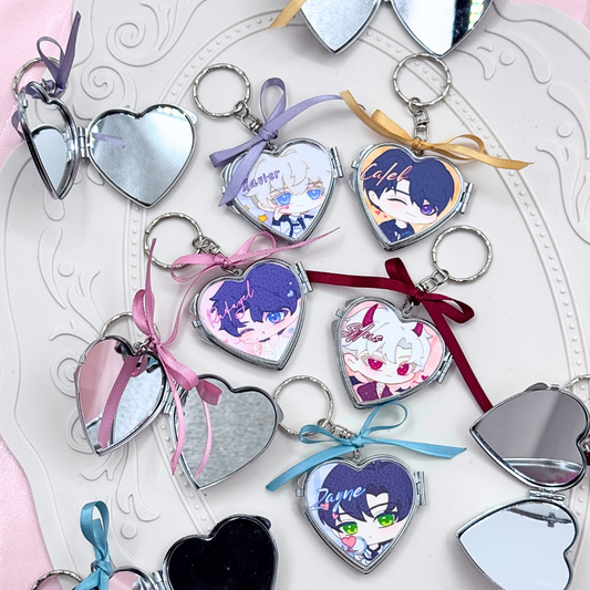 Love & Deepspace Heart Mirror Charms